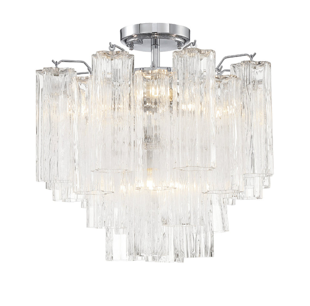 Addis 4 Light Polished Chrome Semi Flush Mount Crystorama