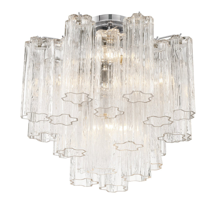 Addis 4 Light Polished Chrome Semi Flush Mount Crystorama