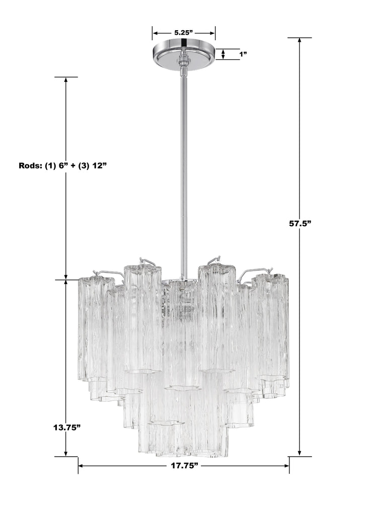 Crystorama Crystorama Addis 4 Light Polished Chrome Chandelier