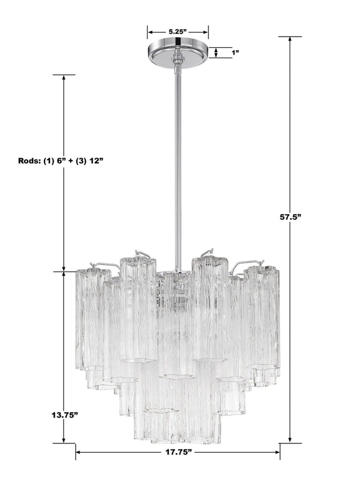 Crystorama Crystorama Addis 4 Light Polished Chrome Chandelier