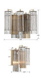 Crystorama Crystorama Addis 2 Light Aged Brass Sconce
