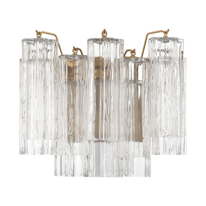 Crystorama Crystorama Addis 2 Light Aged Brass Sconce