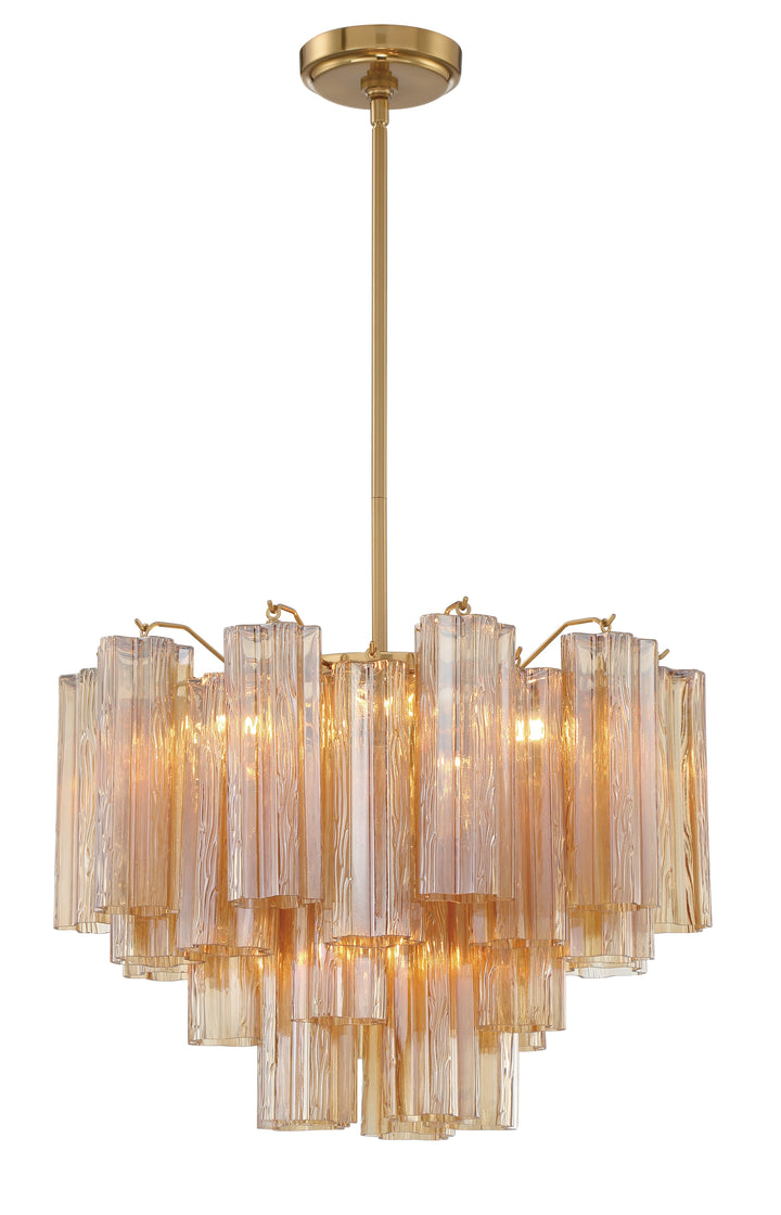 Crystorama Crystorama Addis 6 Light Aged Brass Chandelier
