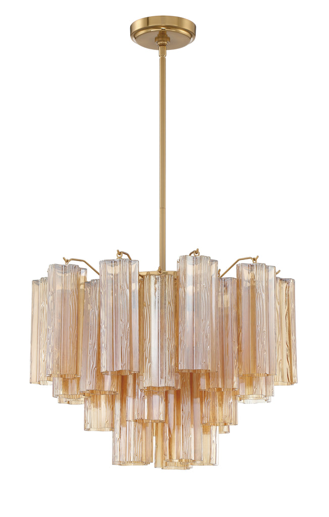 Crystorama Crystorama Addis 6 Light Aged Brass Chandelier