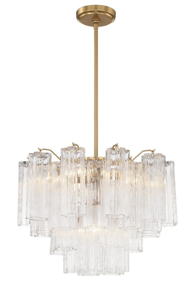 Crystorama Crystorama Addis 6 Light Aged Brass Chandelier