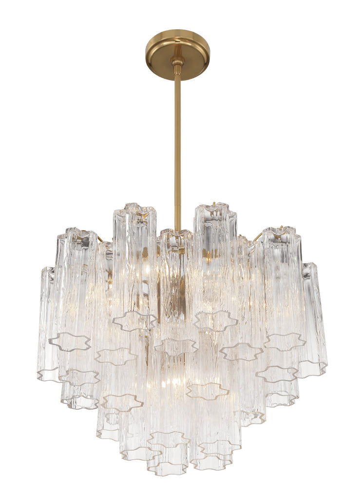 Crystorama Crystorama Addis 6 Light Aged Brass Chandelier