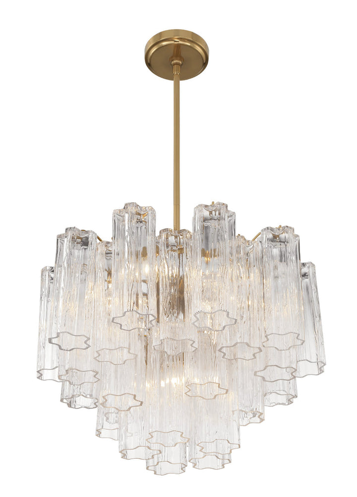 Crystorama Crystorama Addis 6 Light Aged Brass Chandelier