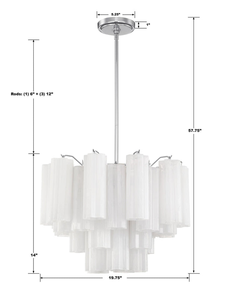 Crystorama Crystorama Addis 6 Light Polished Chrome Chandelier