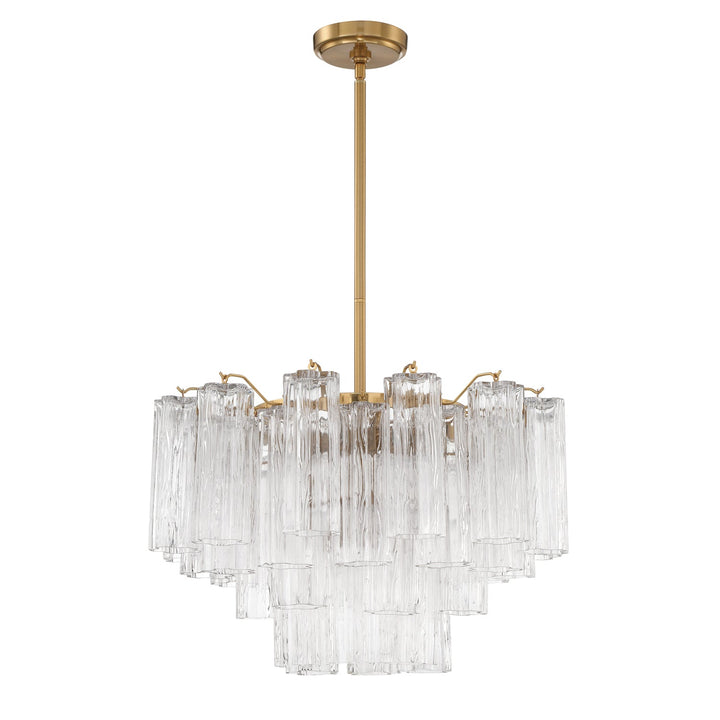 Crystorama Crystorama Addis 9 Light Aged Brass Chandelier