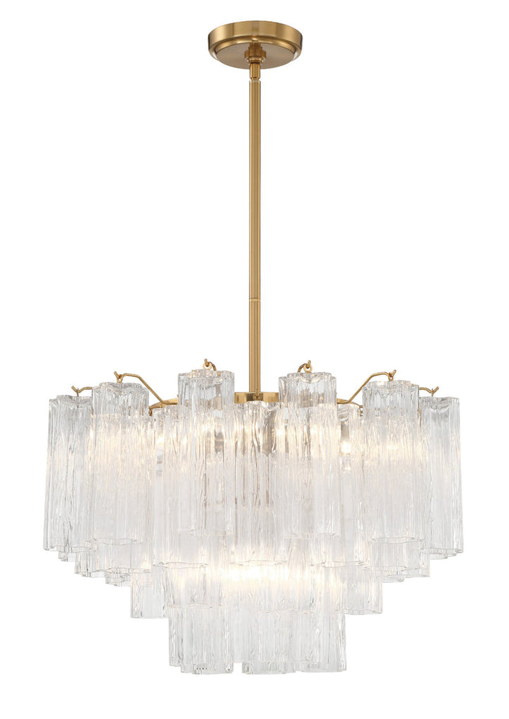 Crystorama Crystorama Addis 9 Light Aged Brass Chandelier