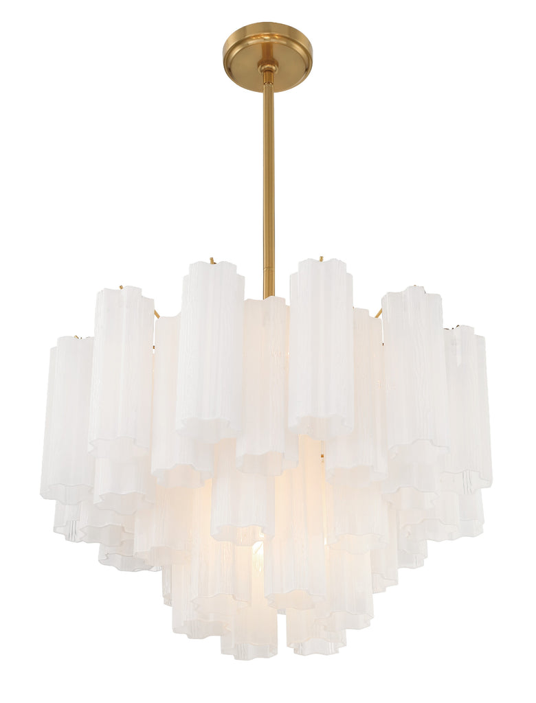 Crystorama Crystorama Addis 9 Light Aged Brass Chandelier
