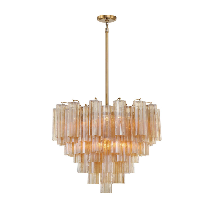 Crystorama Crystorama Addis 12 Light Aged Brass Chandelier