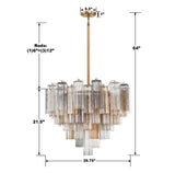 Crystorama Crystorama Addis 12 Light Aged Brass Chandelier