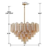 Crystorama Crystorama Addis 16 Light Aged Brass Chandelier
