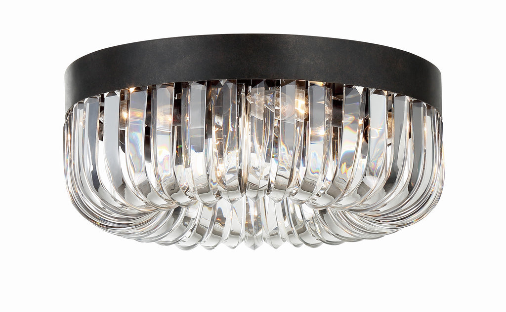 Crystorama Crystorama Alister 5 Light Charcoal Bronze Flush Mount