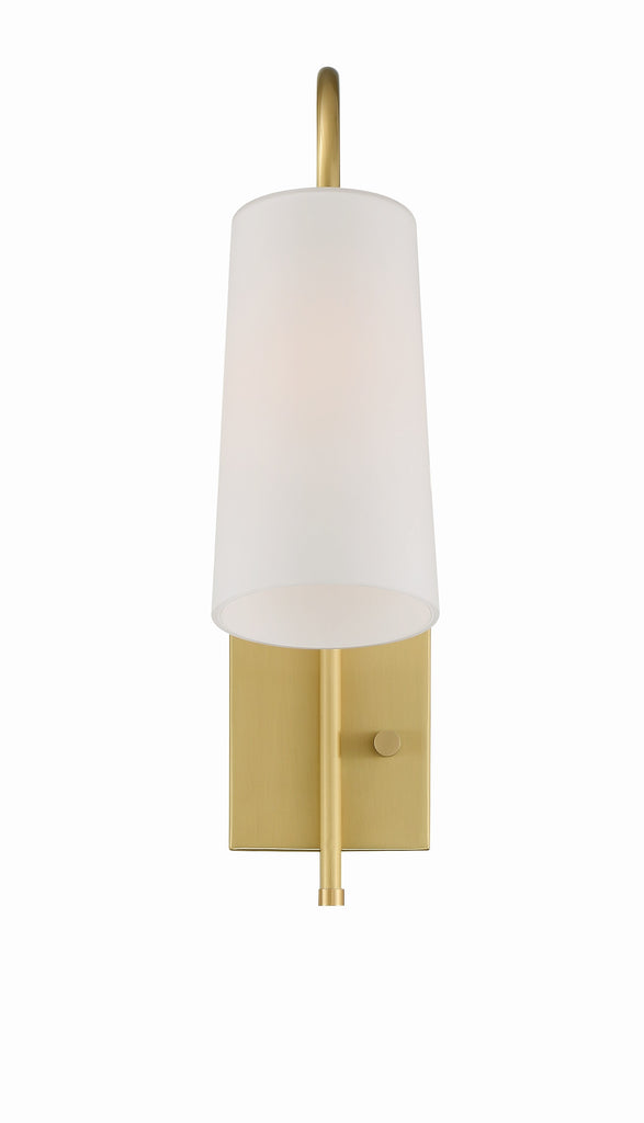 Crystorama Crystorama Alexa 1 Light Aged Brass Task Sconce
