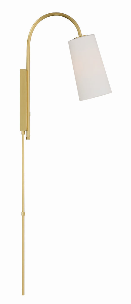 Crystorama Crystorama Alexa 1 Light Aged Brass Task Sconce