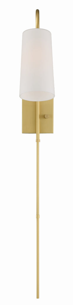 Crystorama Crystorama Alexa 1 Light Aged Brass Task Sconce