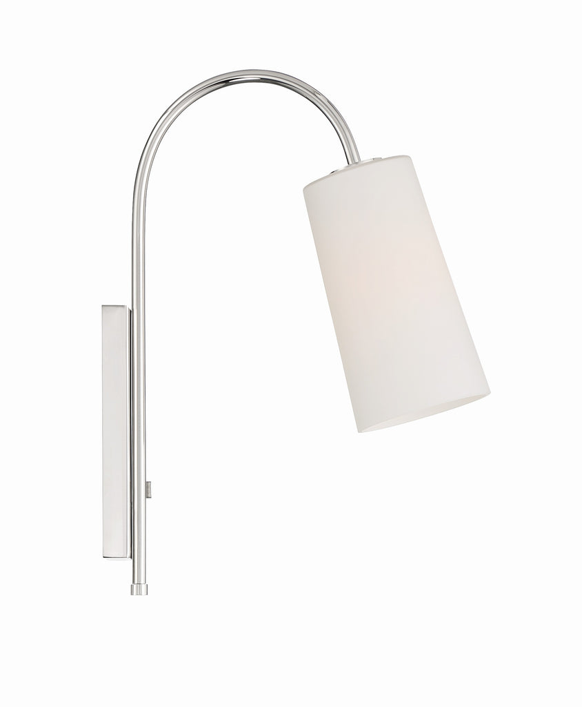 Crystorama Crystorama Alexa 1 Light Polished Nickel Task Sconce