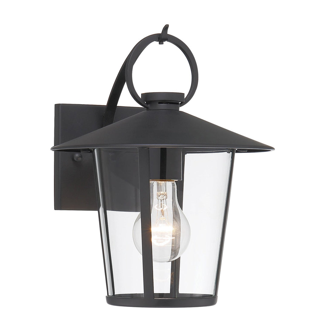 Crystorama Crystorama Andover 1 Light Matte Black Outdoor Sconce