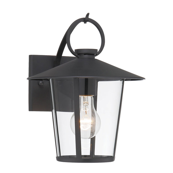 Crystorama Crystorama Andover 1 Light Matte Black Outdoor Sconce