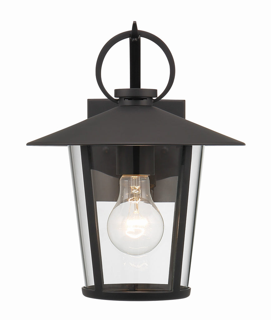 Crystorama Crystorama Andover 1 Light Matte Black Outdoor Sconce
