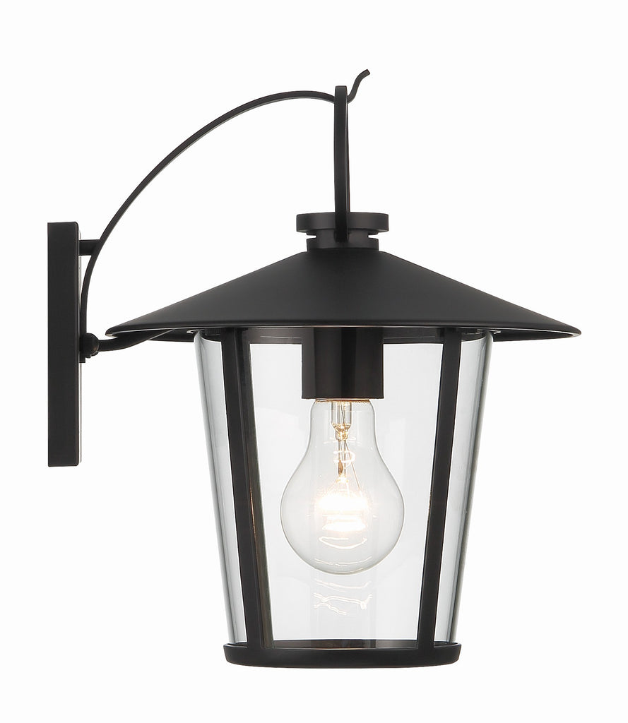 Crystorama Crystorama Andover 1 Light Matte Black Outdoor Sconce