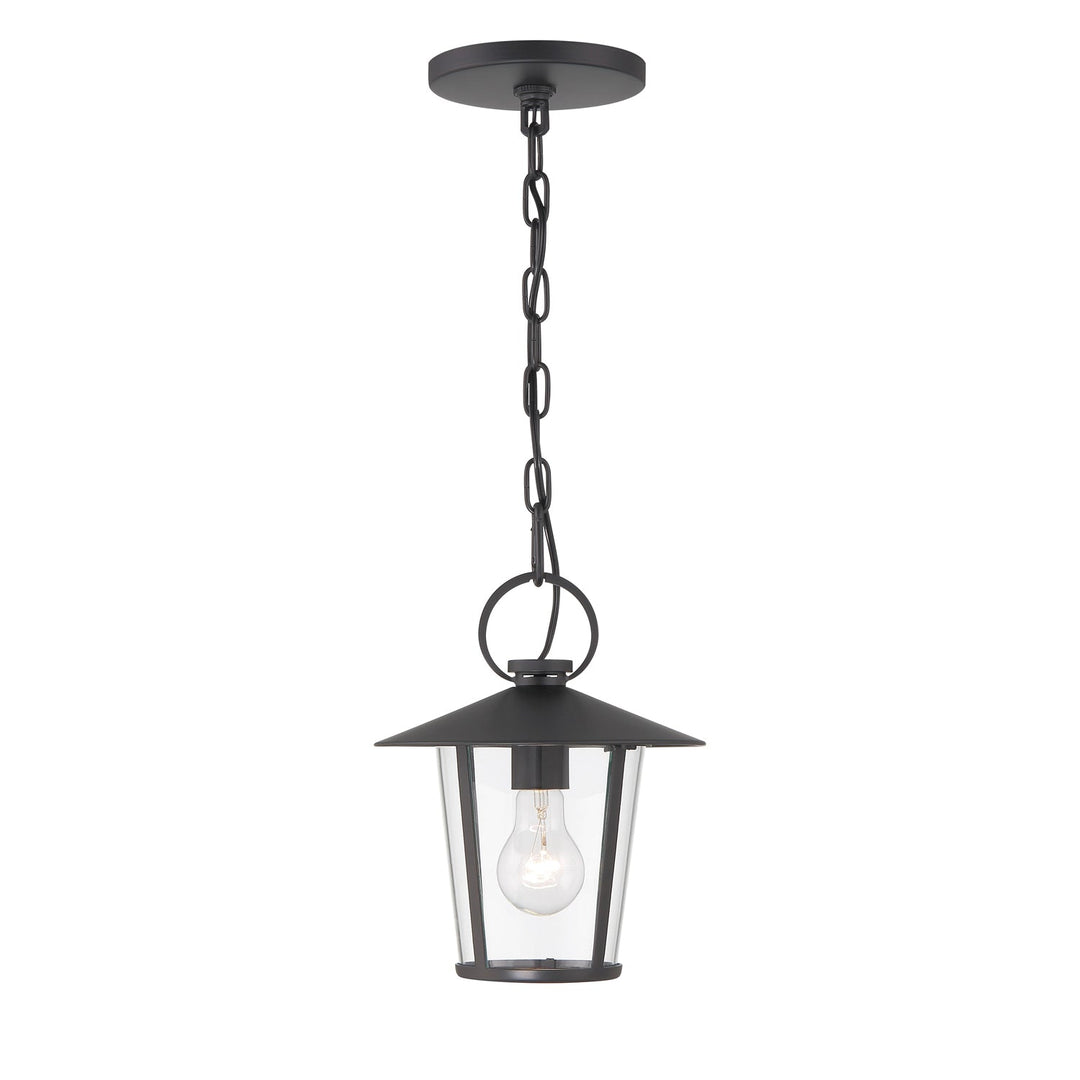 Crystorama Crystorama Andover 1 Light Matte Black Outdoor Pendant