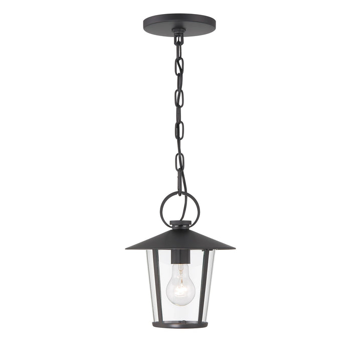 Crystorama Crystorama Andover 1 Light Matte Black Outdoor Pendant