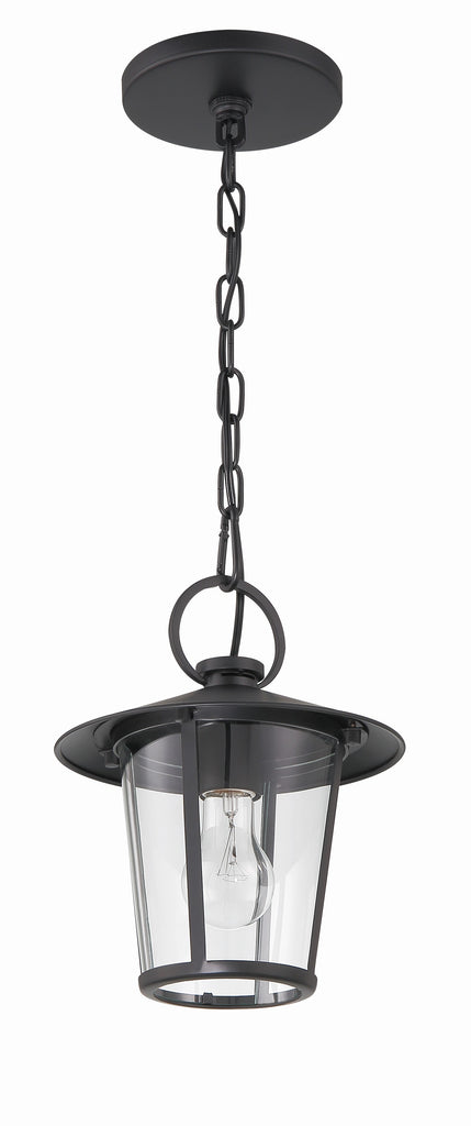 Crystorama Crystorama Andover 1 Light Matte Black Outdoor Pendant