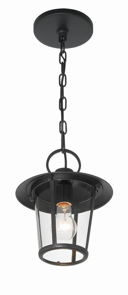 Crystorama Crystorama Andover 1 Light Matte Black Outdoor Pendant