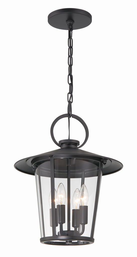 Crystorama Crystorama Andover 4 Light Matte Black Outdoor Pendant