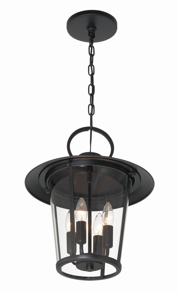 Crystorama Crystorama Andover 4 Light Matte Black Outdoor Pendant
