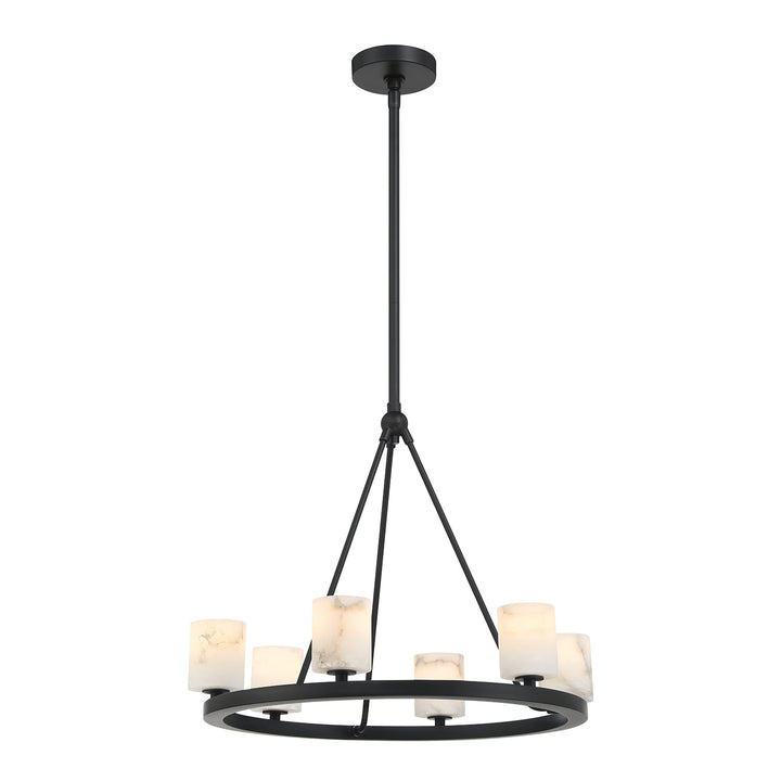 Crystorama Crystorama Aragon 6 Light Matte Black Chandelier
