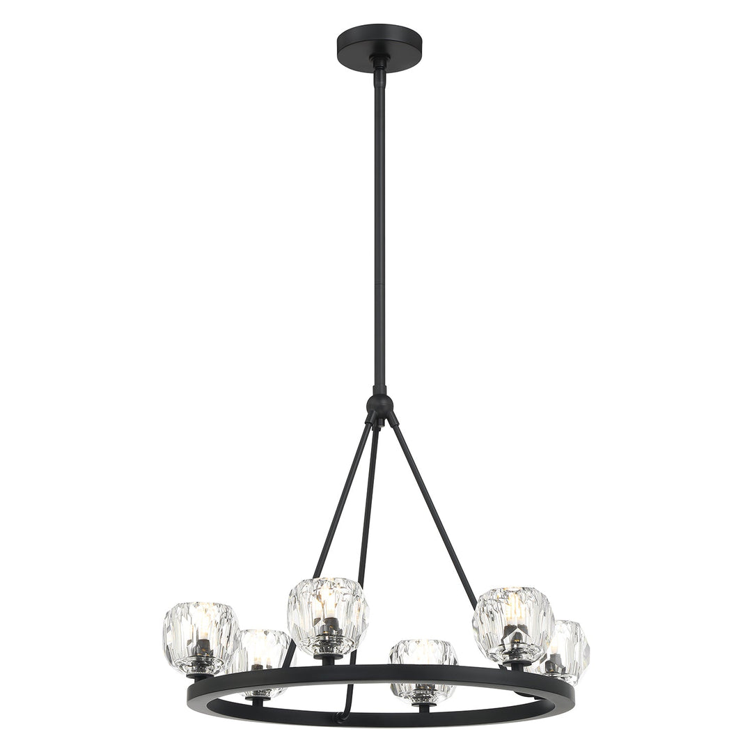 Crystorama Crystorama Aragon 6 Light Matte Black Chandelier