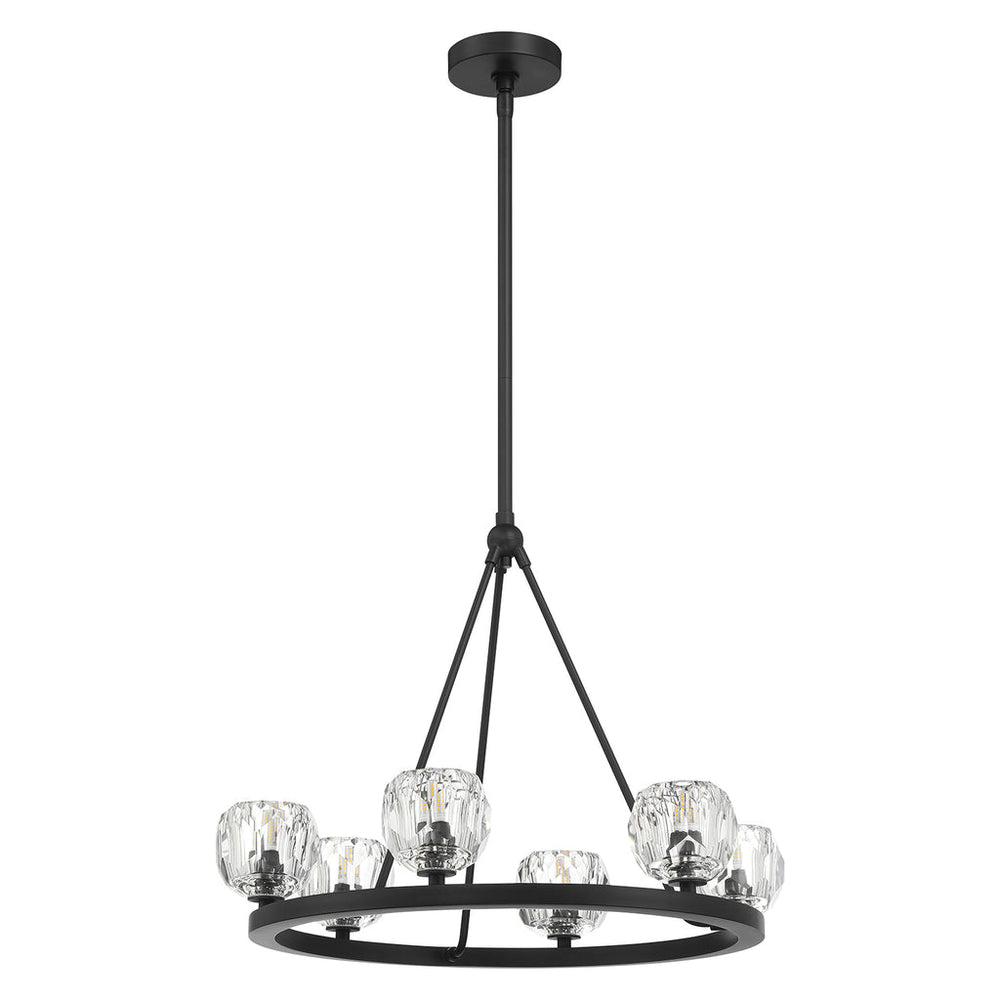 Crystorama Crystorama Aragon 6 Light Matte Black Chandelier