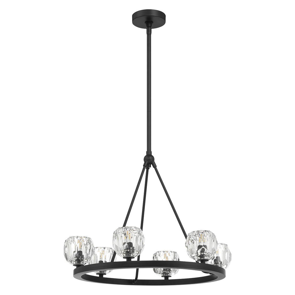 Crystorama Crystorama Aragon 6 Light Matte Black Chandelier