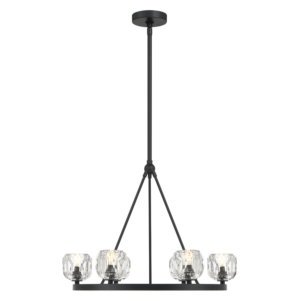 Crystorama Crystorama Aragon 6 Light Matte Black Chandelier