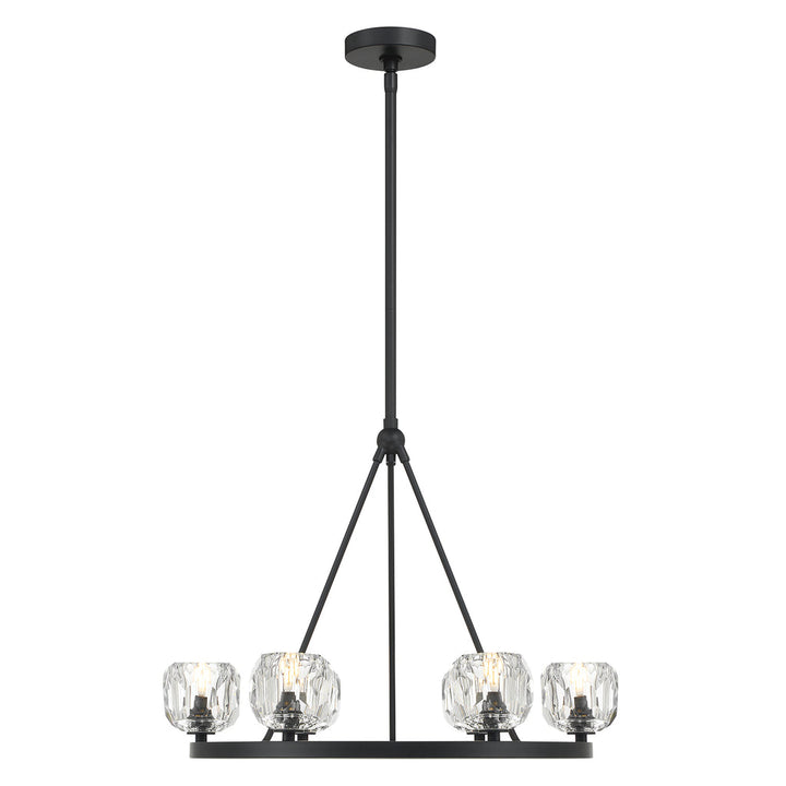 Crystorama Crystorama Aragon 6 Light Matte Black Chandelier