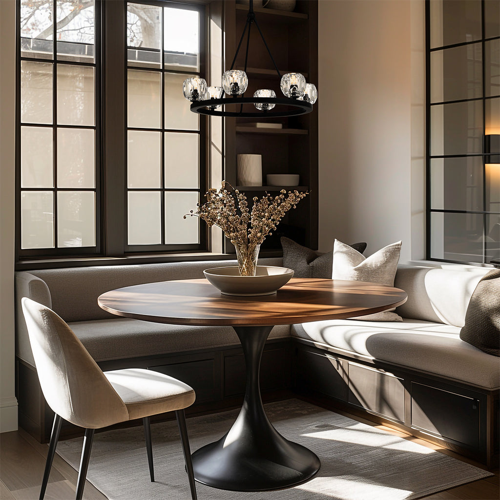 Crystorama Crystorama Aragon 6 Light Matte Black Chandelier