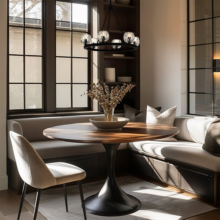 Crystorama Crystorama Aragon 6 Light Matte Black Chandelier