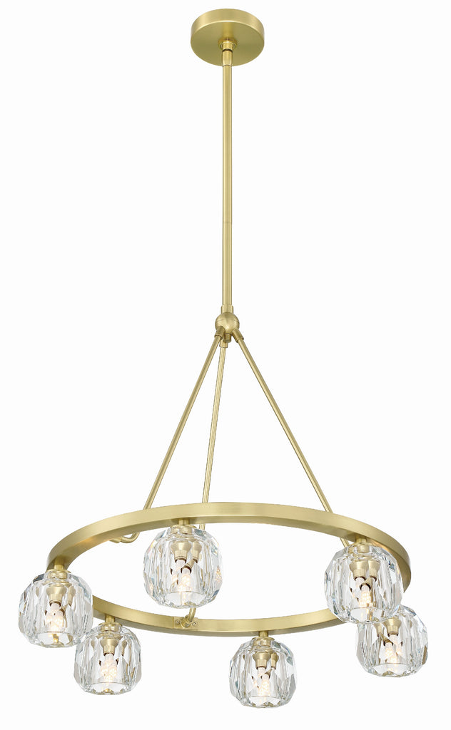 Crystorama Crystorama Aragon 6 Light Soft Brass Chandelier