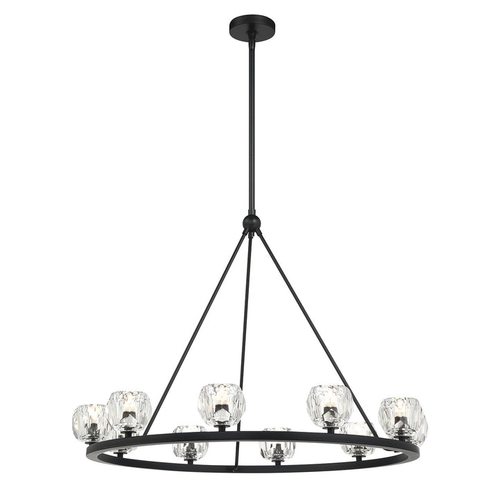 Crystorama Crystorama Aragon 10 Light Matte Black Chandelier