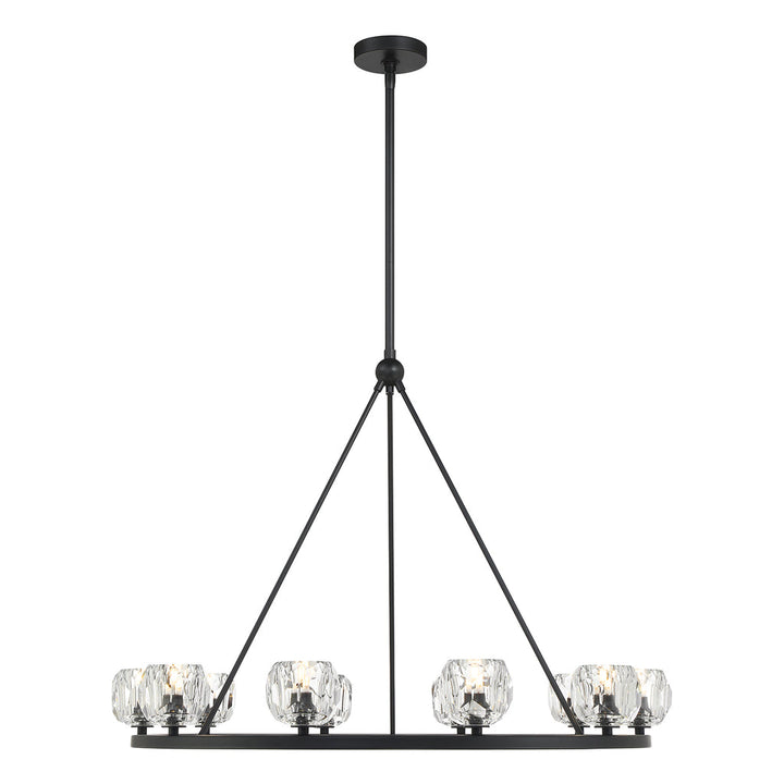 Crystorama Crystorama Aragon 10 Light Matte Black Chandelier