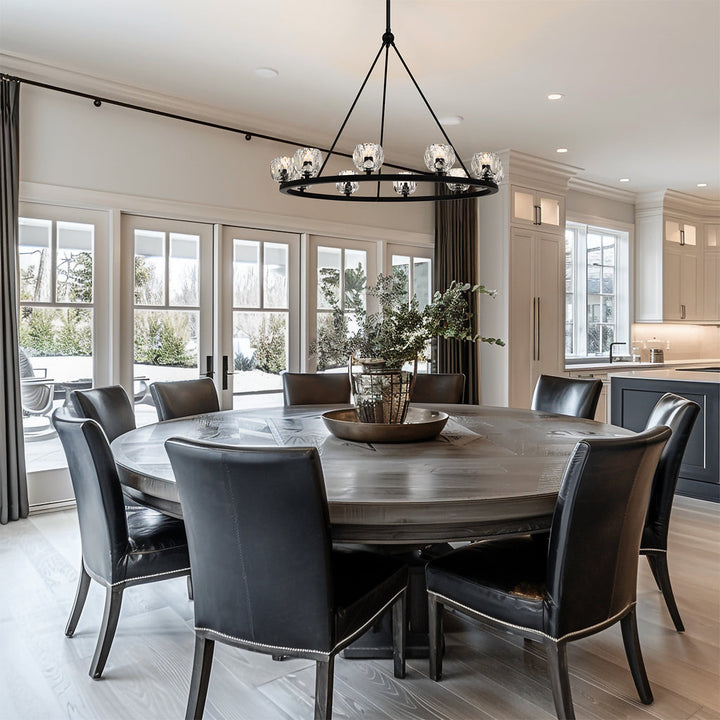 Crystorama Crystorama Aragon 10 Light Matte Black Chandelier