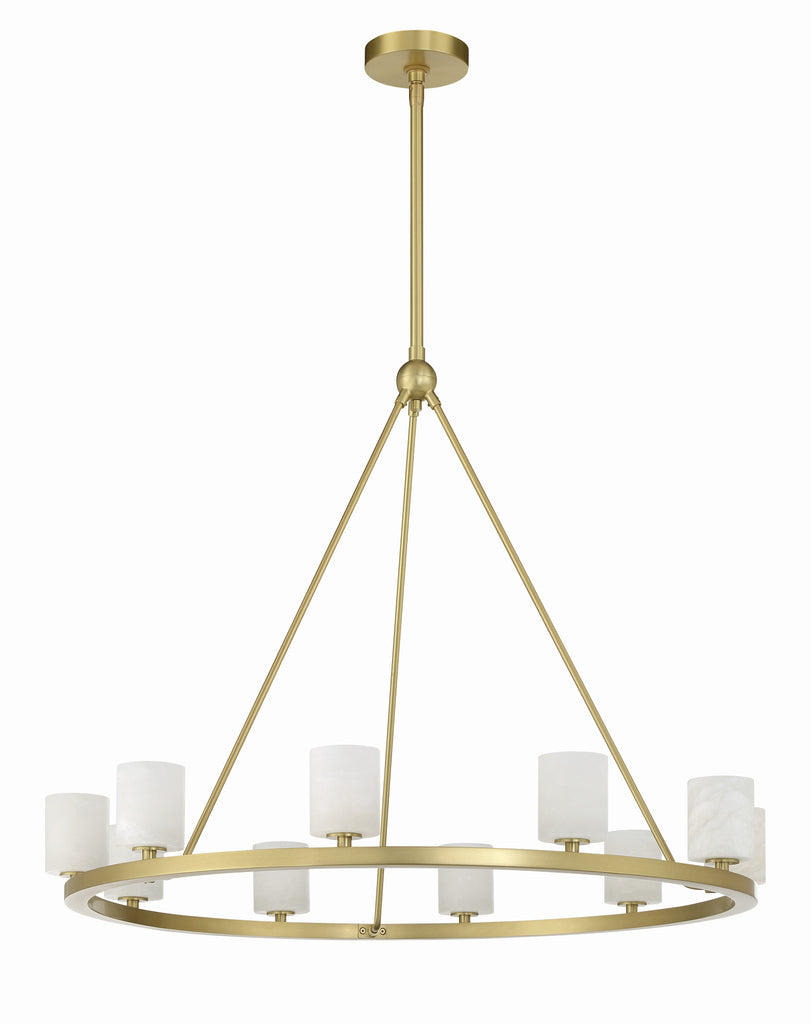 Crystorama Crystorama Aragon 10 Light Soft Brass Chandelier