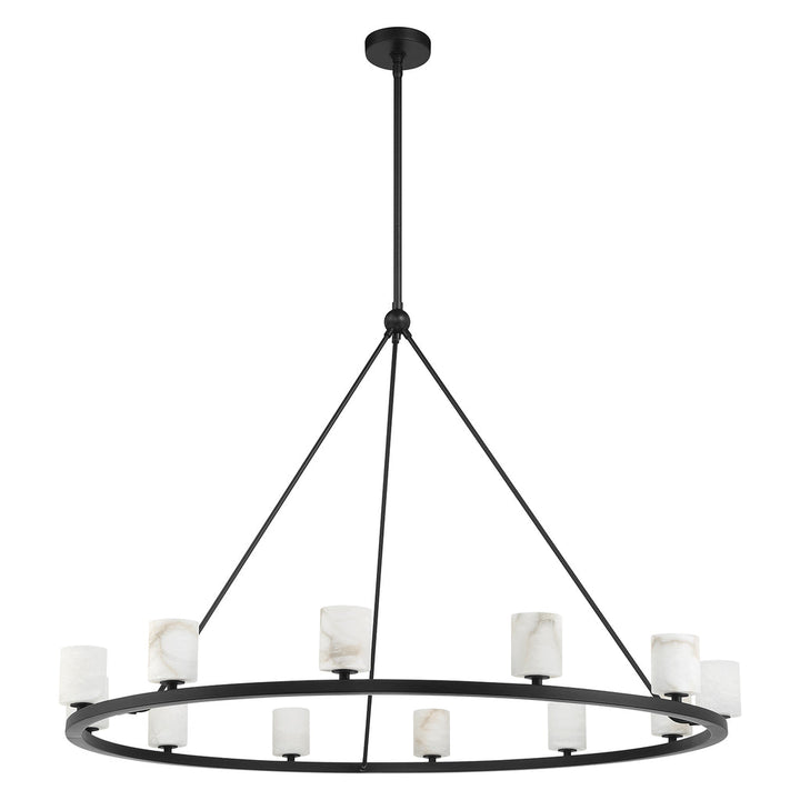 Crystorama Crystorama Aragon 12 Light Matte Black Chandelier