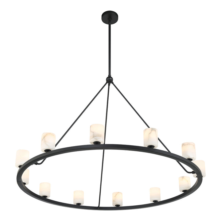 Crystorama Crystorama Aragon 12 Light Matte Black Chandelier