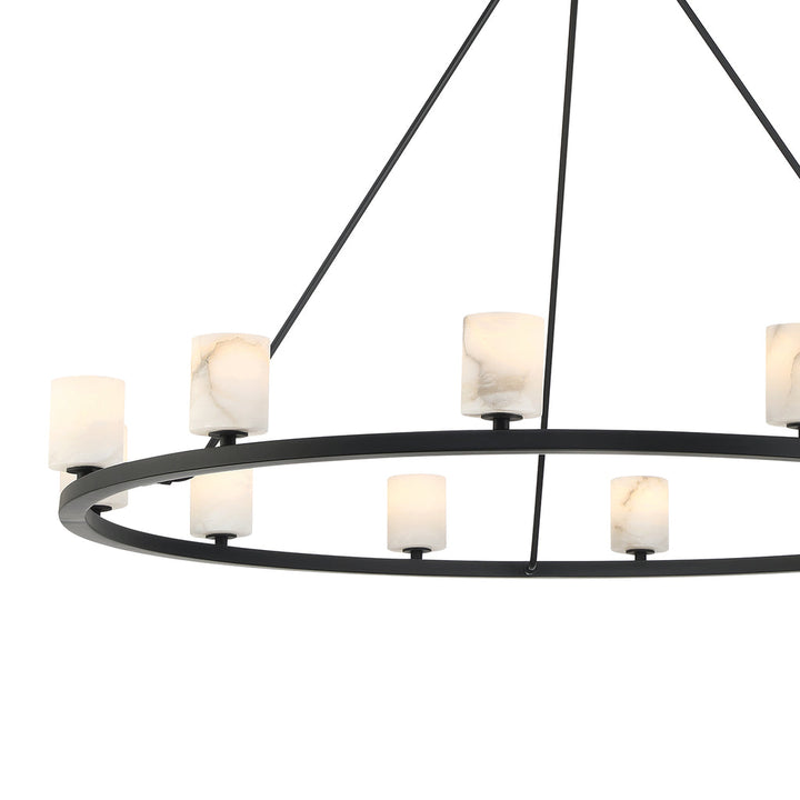 Crystorama Crystorama Aragon 12 Light Matte Black Chandelier
