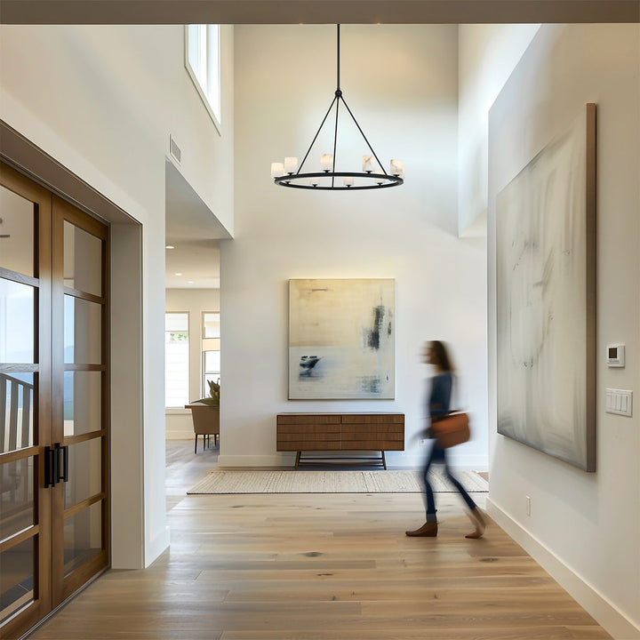 Crystorama Crystorama Aragon 12 Light Matte Black Chandelier